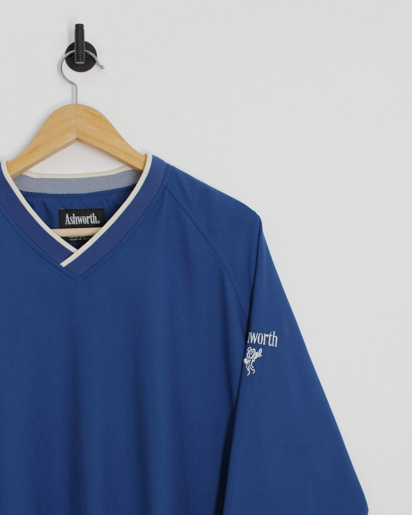 90s Ashworth Blue V-Neck Windbreaker (S)