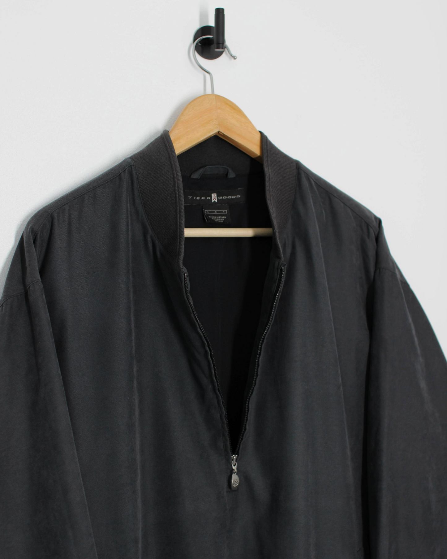 00s Nike Tiger Woods Dark Grey Bomber Jacket (L)