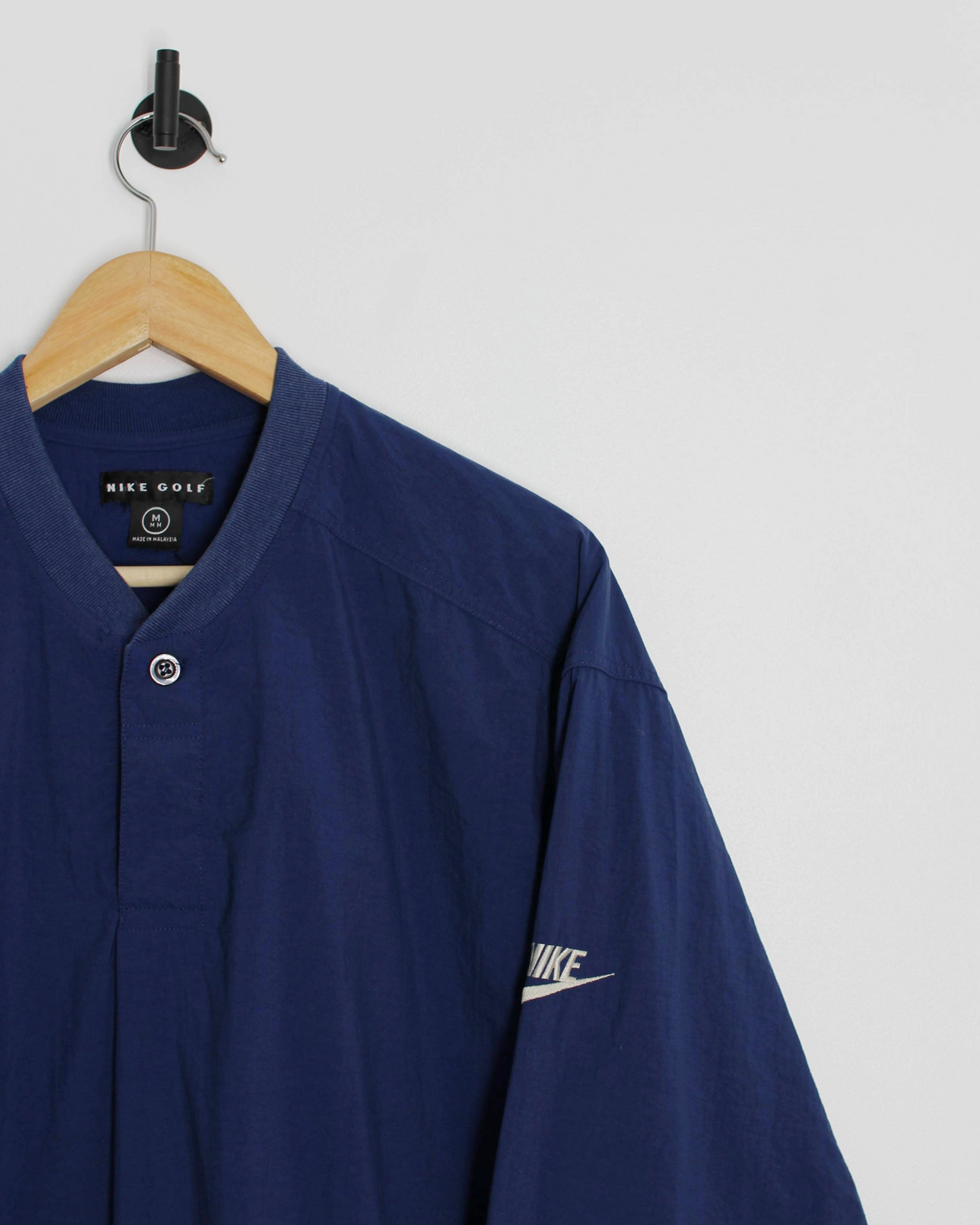 90s Nike Deep Blue Buttoned Windbreaker (M)