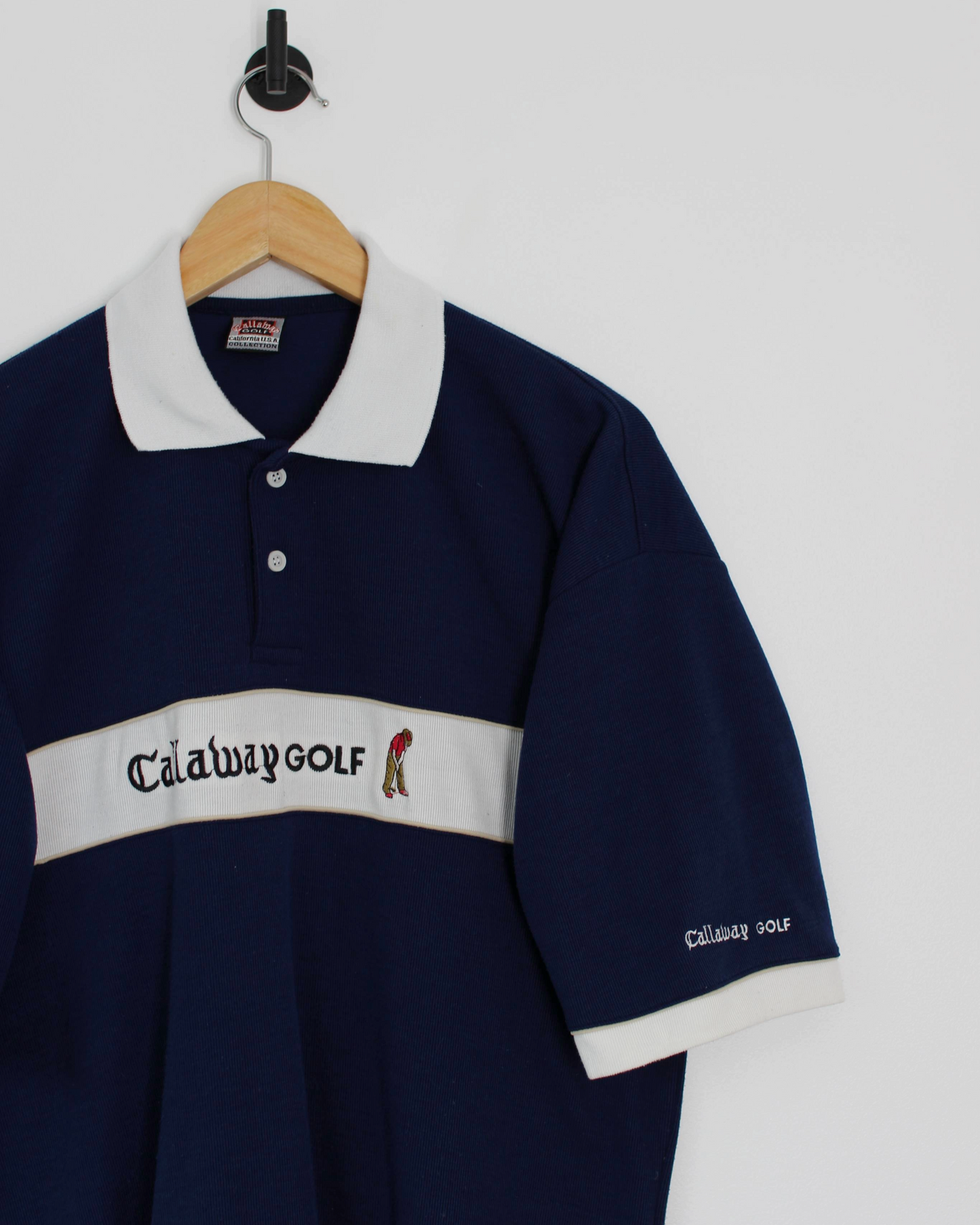 90s Callaway USA Collection Navy/White Polo-Shirt (L)