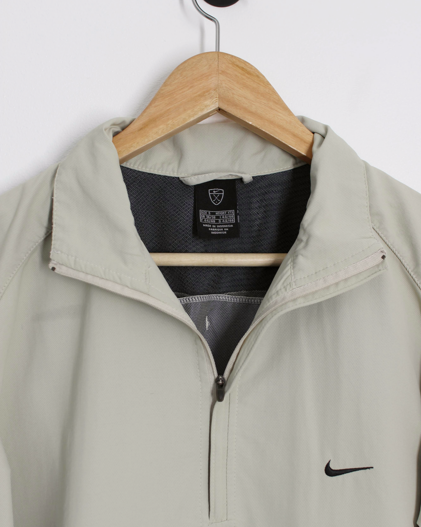 00s Nike Cream Short Sleeved Windbreaker (S)