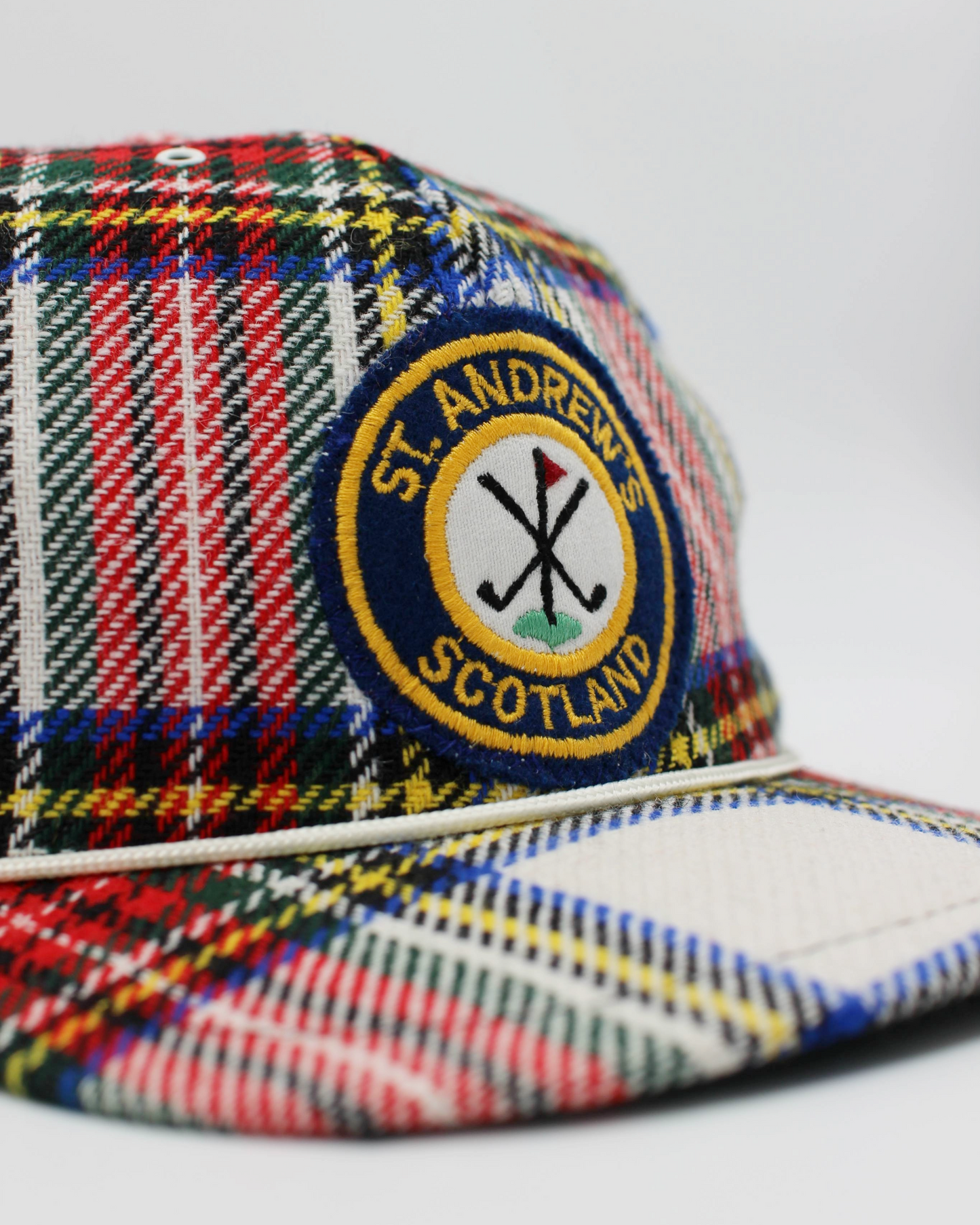 90s St Andrews Red Tartan Cap (XL)