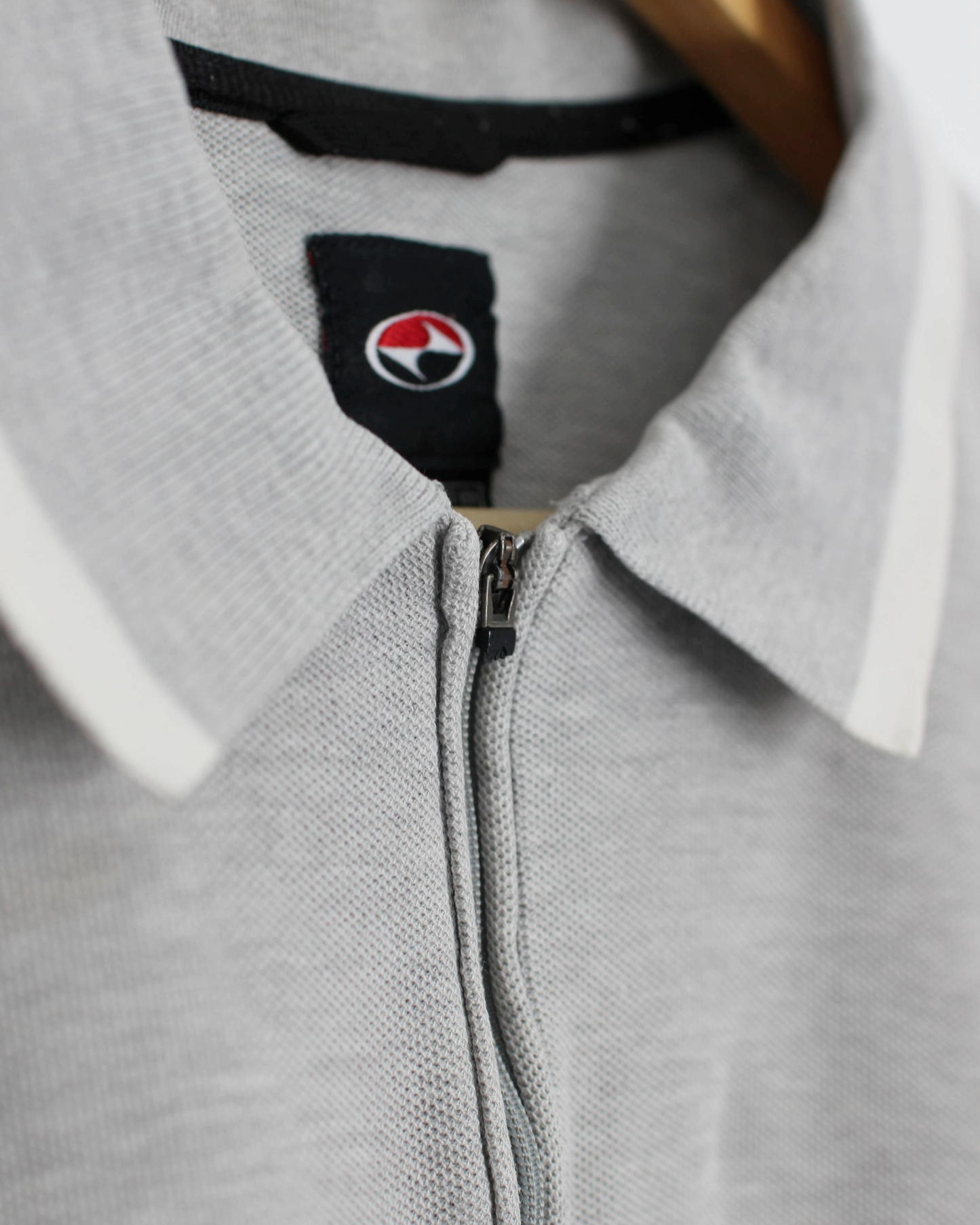90s Nike Tiger Woods Yin Yang Grey Zipped Polo-Shirt (XL/XXL)