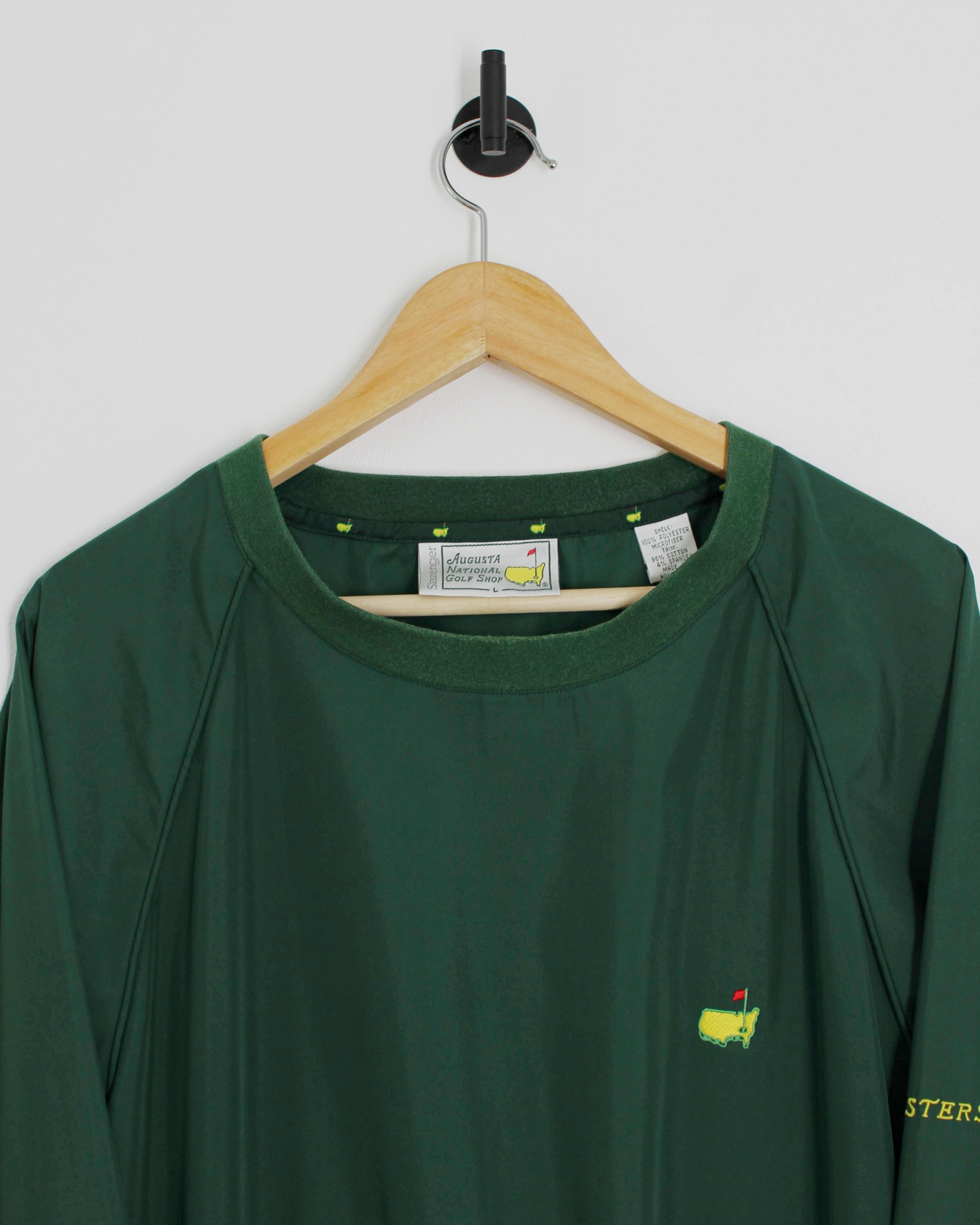 90s Official Masters Slazenger Green Crewneck Windbreaker (L)