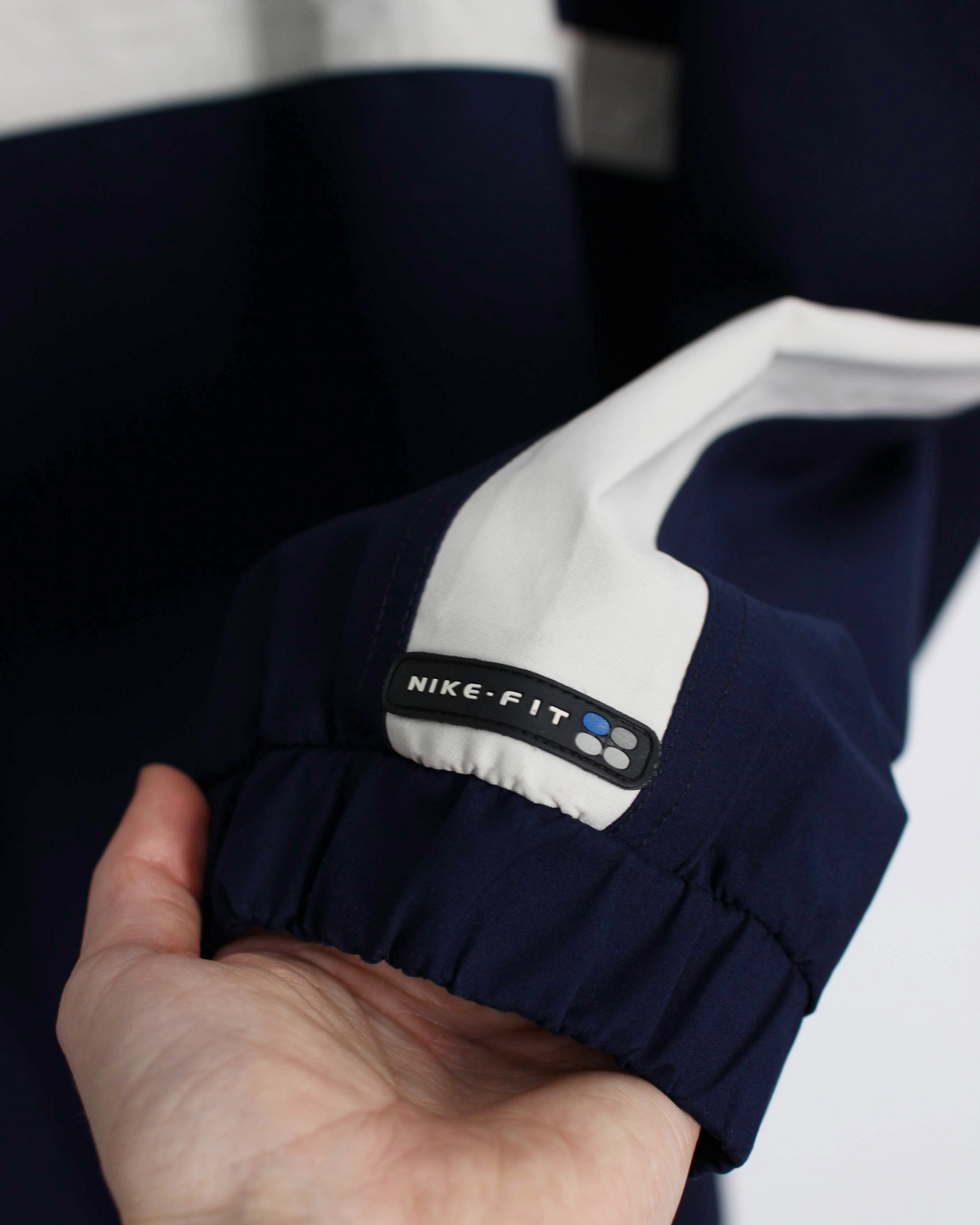 90s Nike Yin Yang Navy/White Half-Zip Windbreaker (XL)