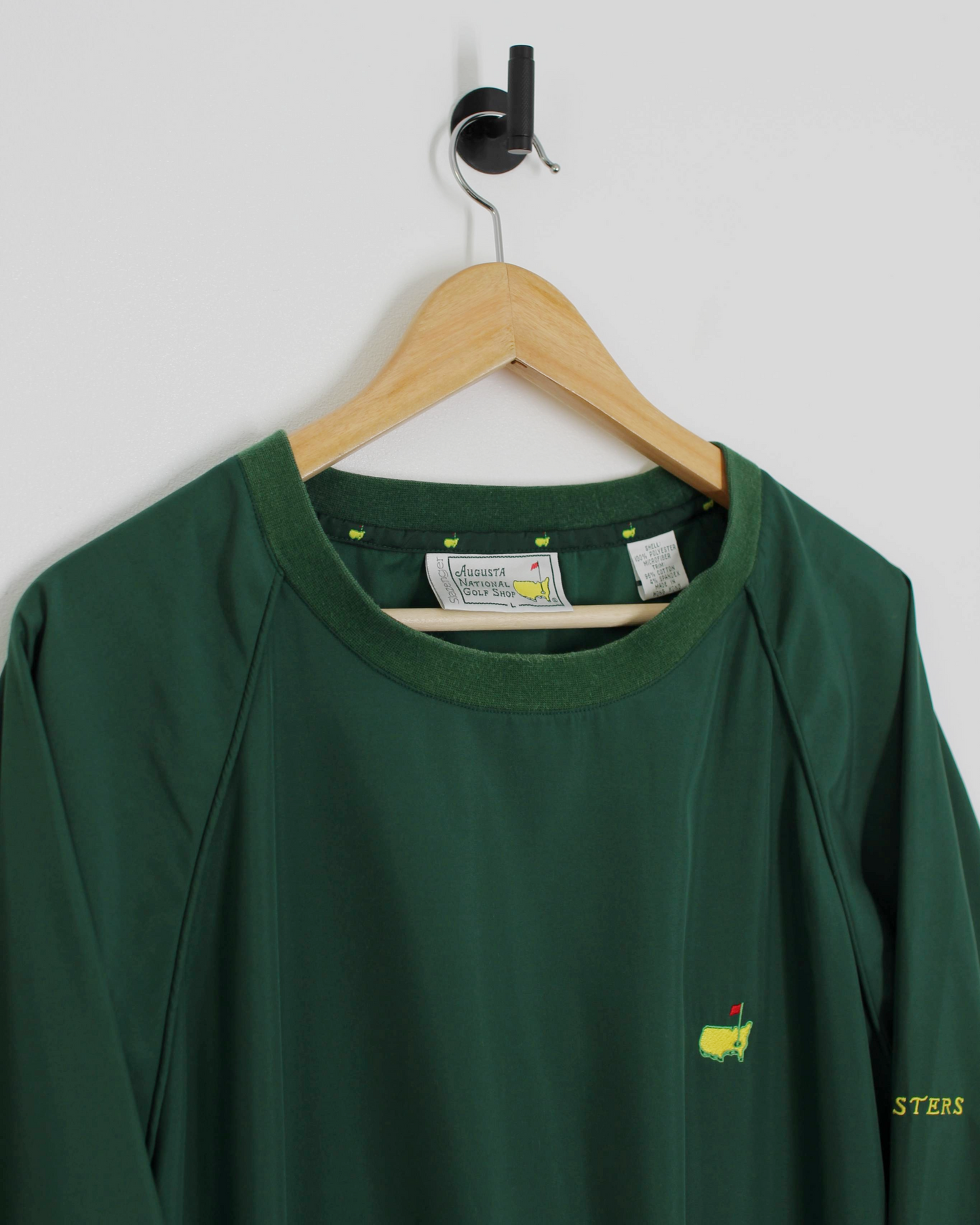 90s Official Masters Slazenger Green Crewneck Windbreaker (L)