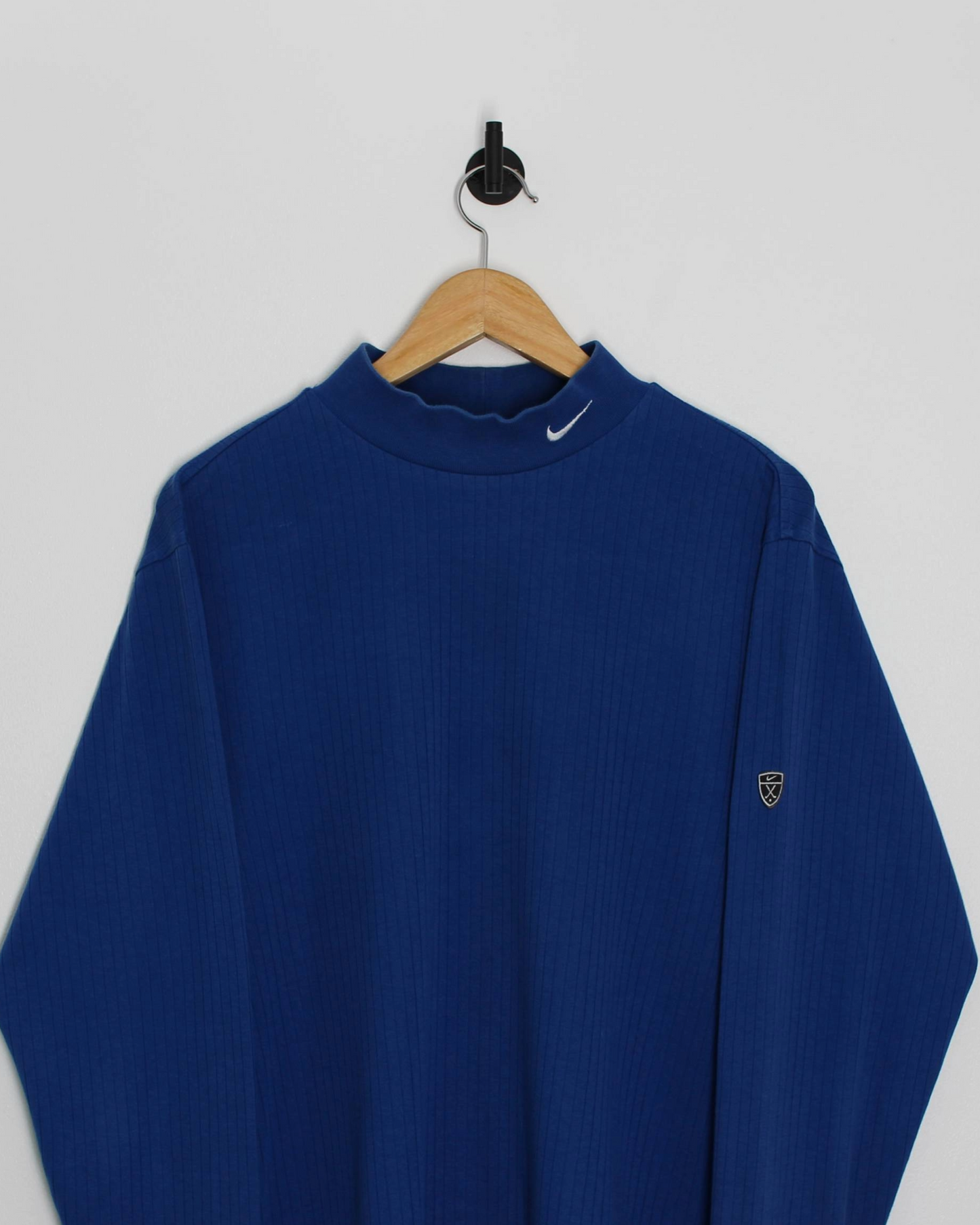 00s Nike Blue Long Sleeve Mock Neck (L)