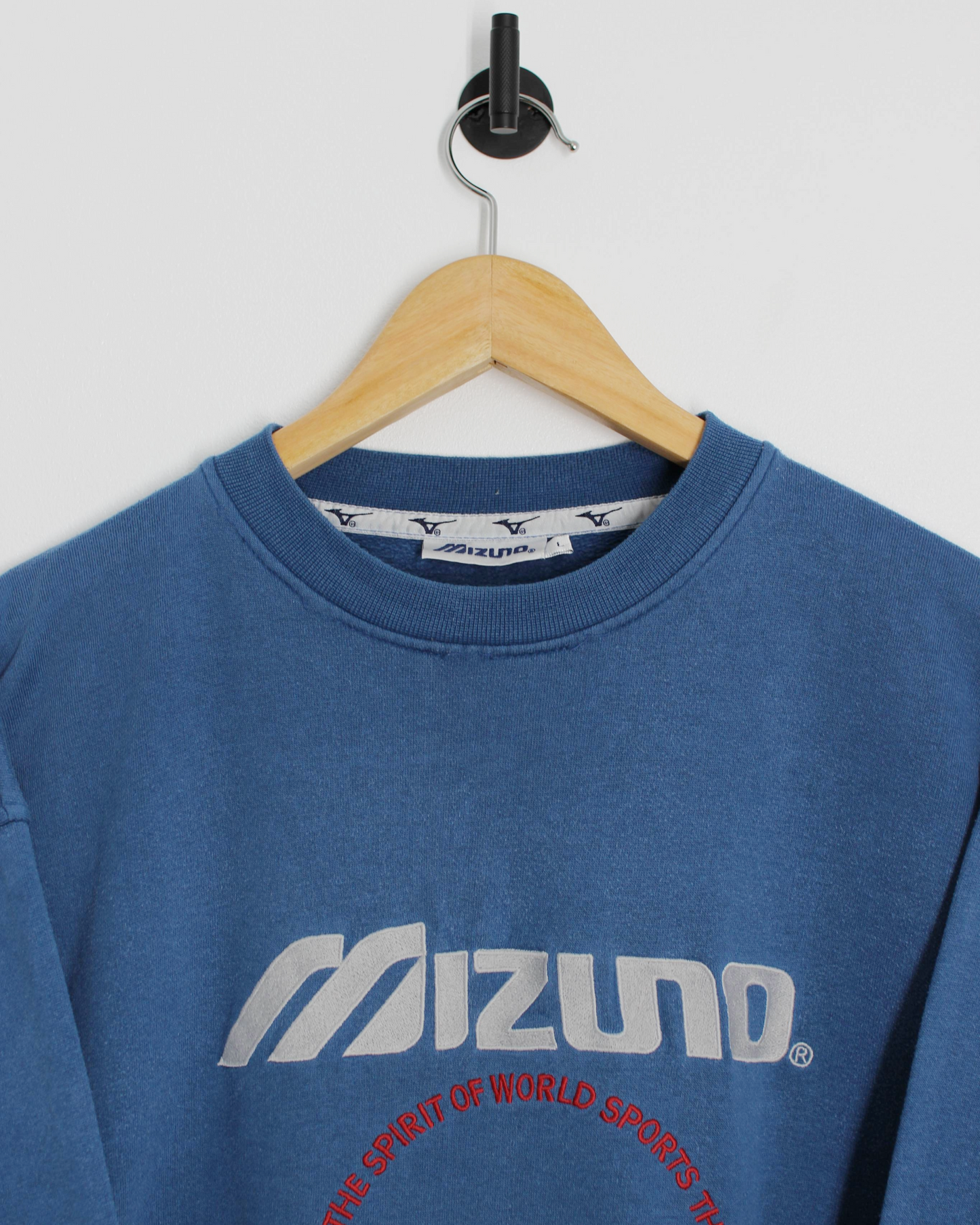 00s Mizuno ‘The Spirit Of World Sports’ Blue Crewneck Sweatshirt (M)