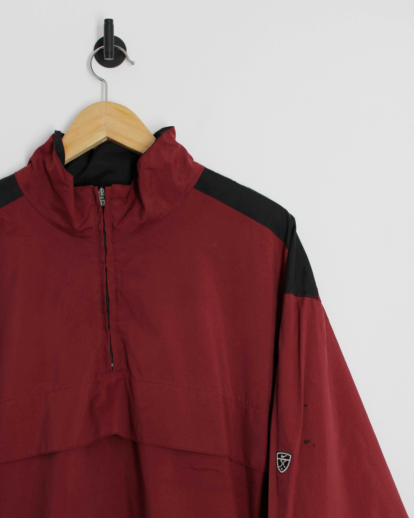 00s Nike Shield Logo Storm-Fit Red/Black Quarter Zip Jacket (XL)