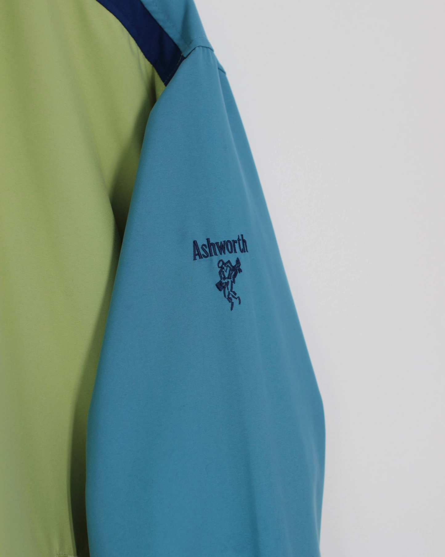 Ashworth Green/Blue Half-Zip Jacket (S)