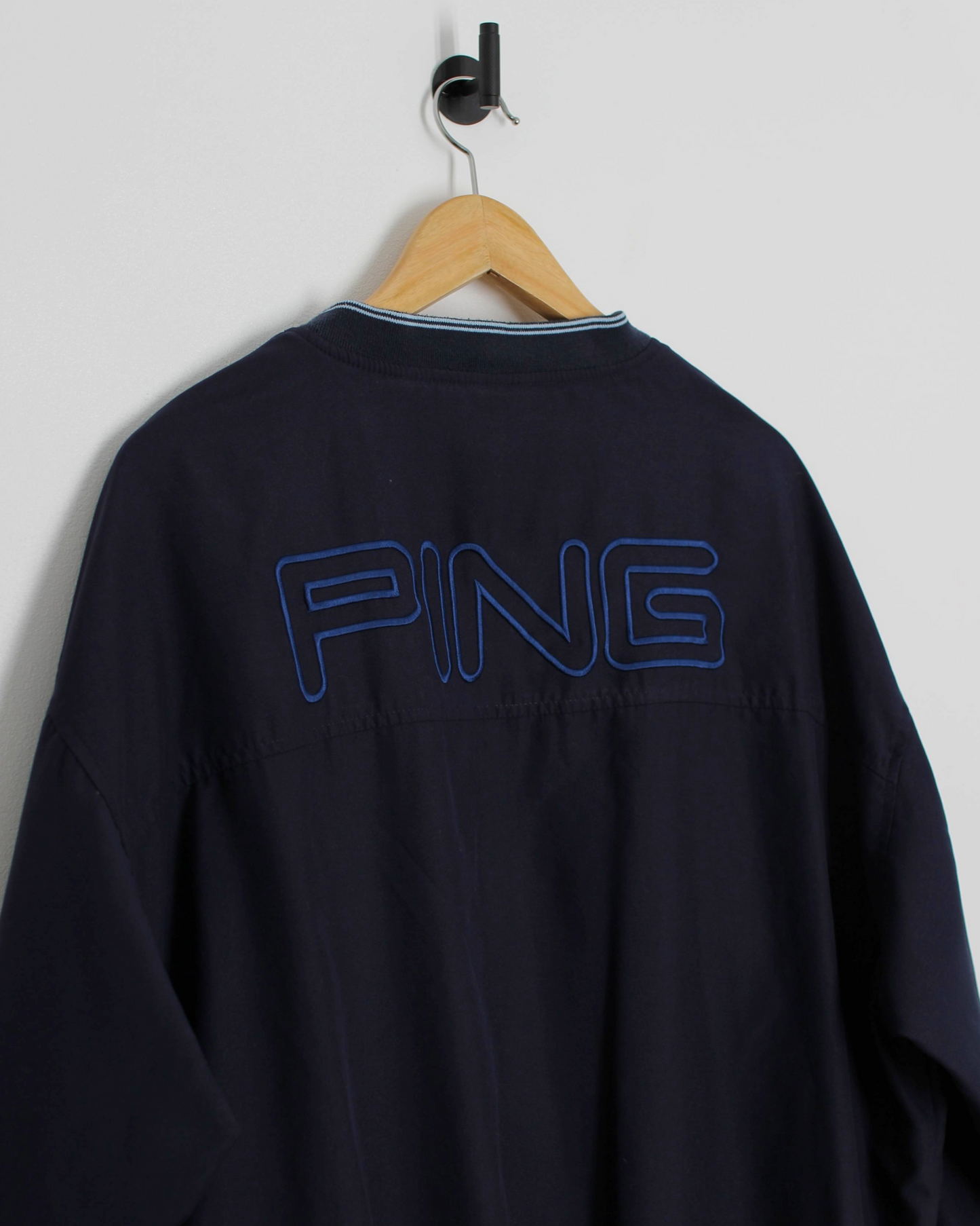 00s Ping Navy/Blue V-Neck Windbreaker (XL)