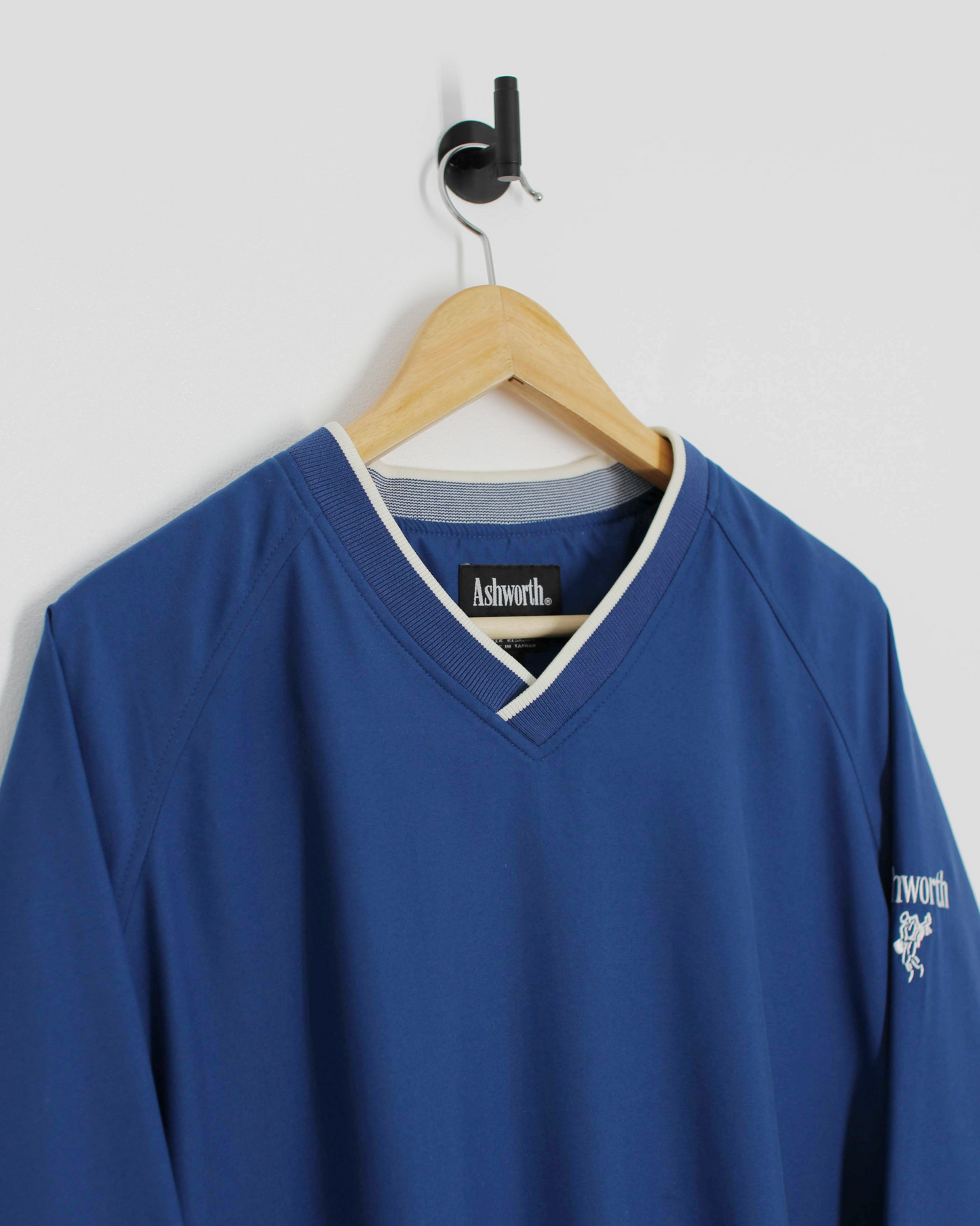90s Ashworth Blue V-Neck Windbreaker (S)