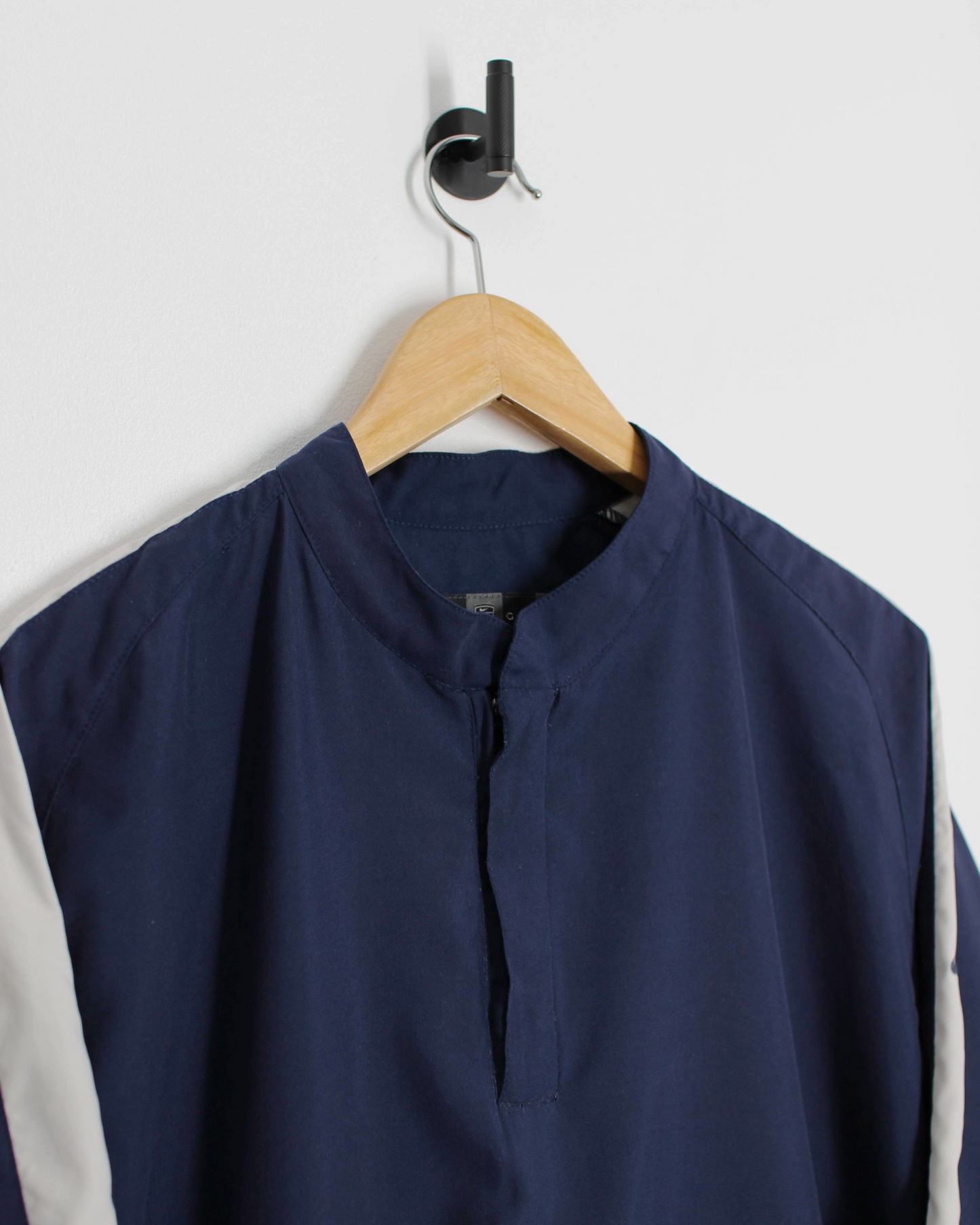 00s Nike Shield Logo Navy/White Quarter Zip Windbreaker (L)