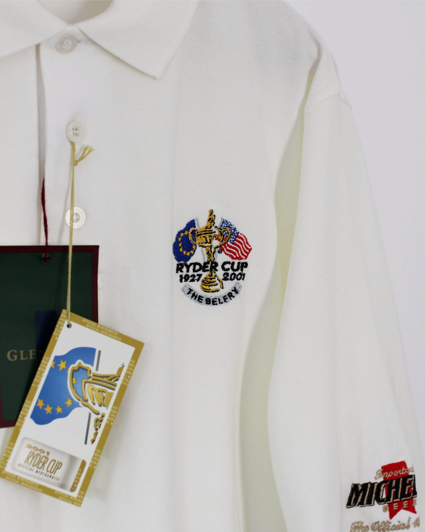 2001 Ryder Cup Glenmuir White Polo-Shirt with Tags (L)