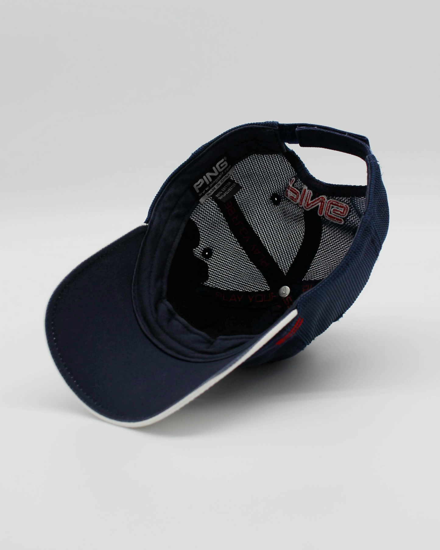 00s Ping Navy ‘Ping Man’ Logo Cap (S)