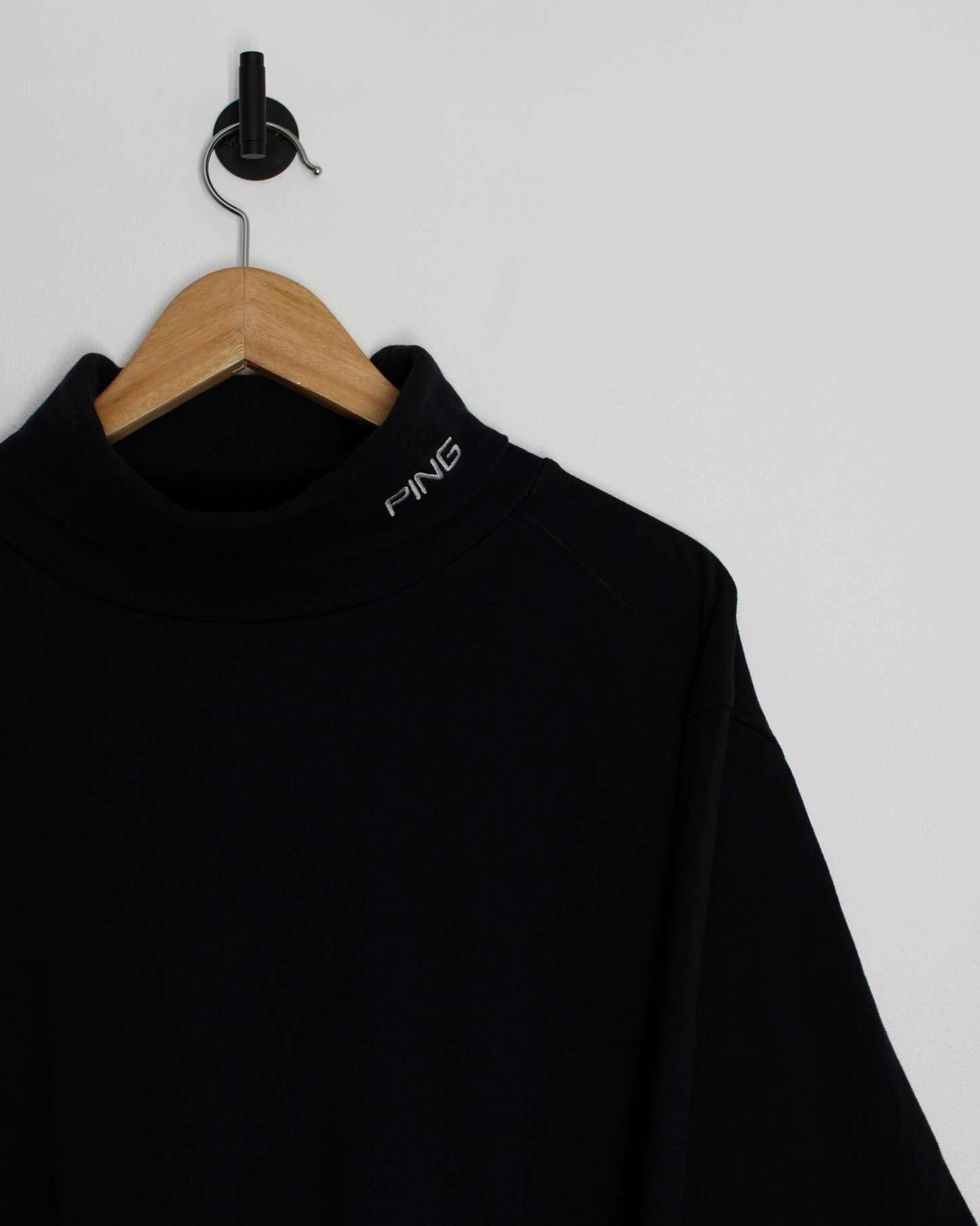 00s Ping Black Long Sleeve Turtle Neck Golf Top (L)
