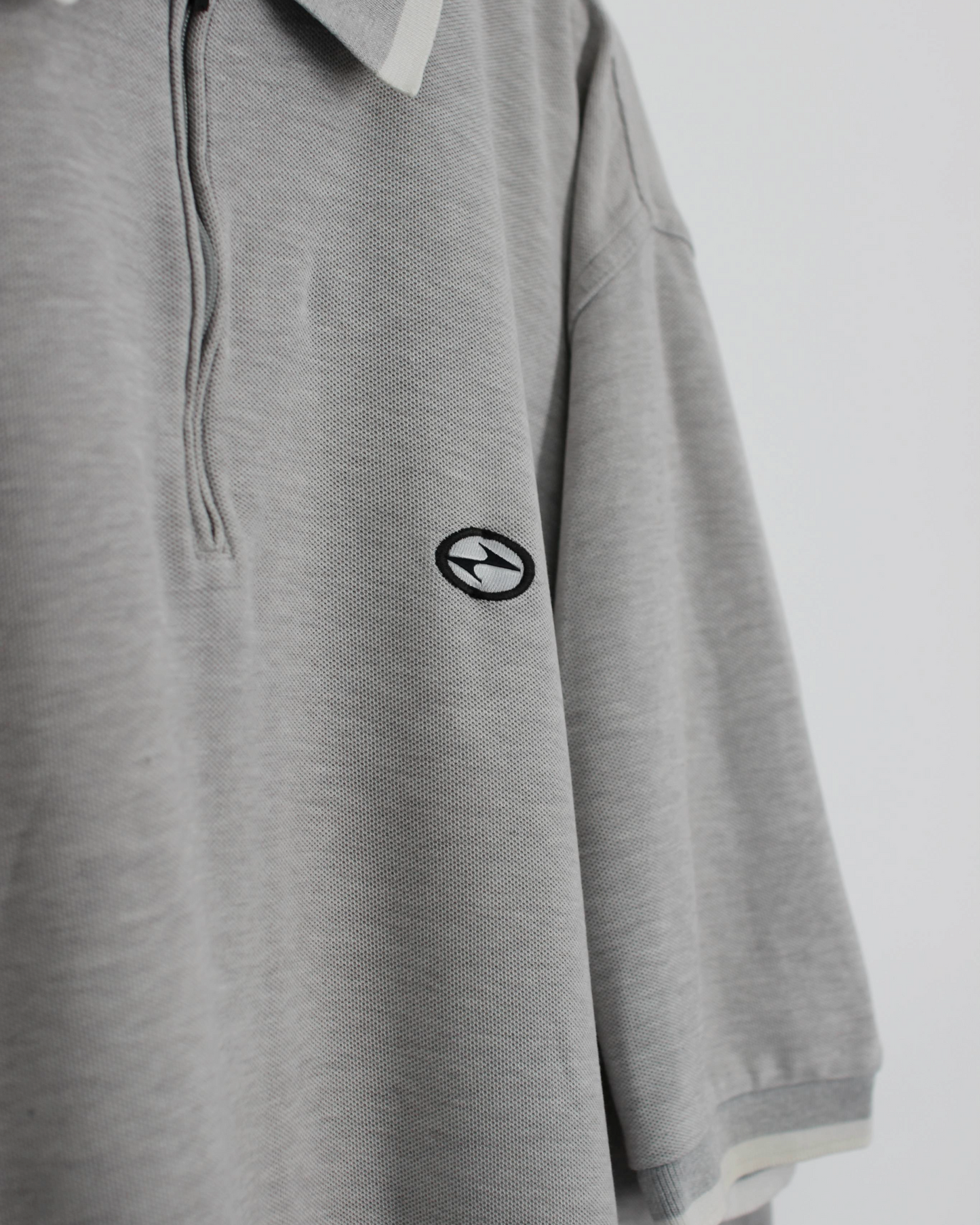 90s Nike Tiger Woods Yin Yang Grey Zipped Polo-Shirt (XL/XXL)