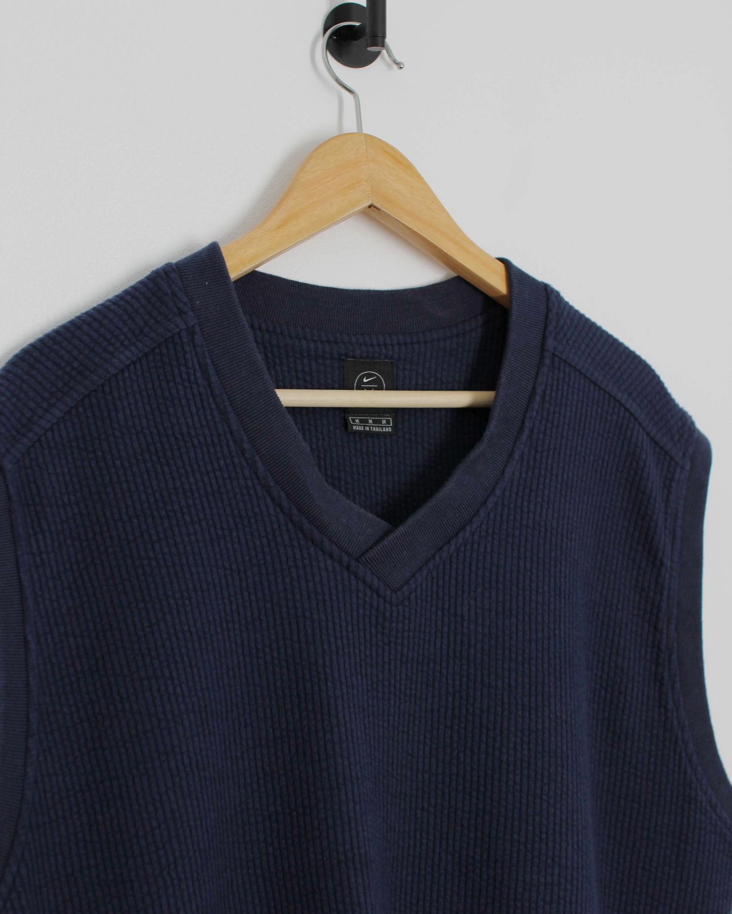 90s Nike Navy Ribbed Golf Vest (M)