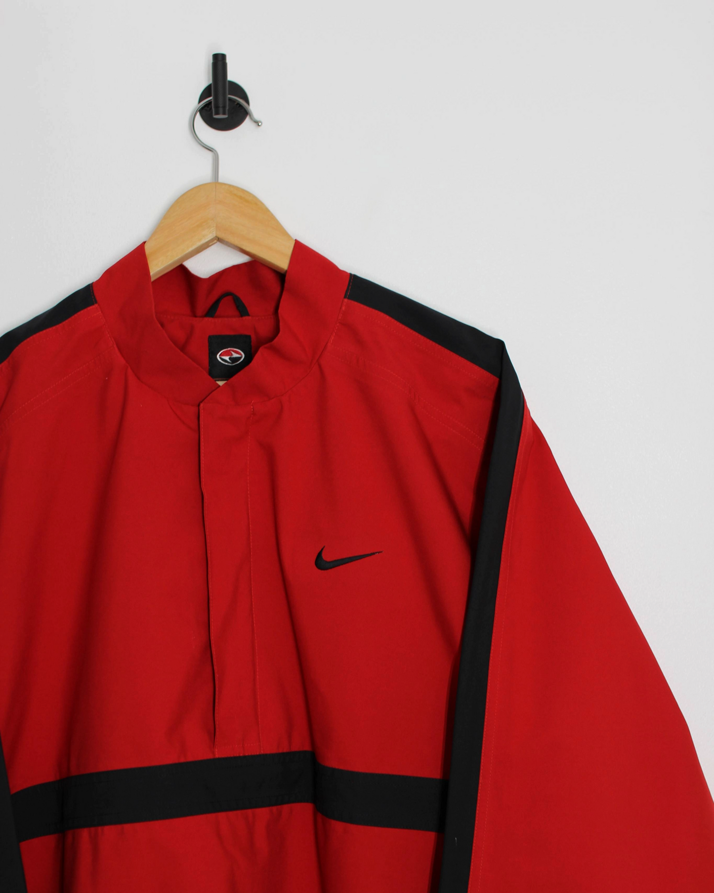 90s Nike Yin Yang Red/Black Half-Zip Windbreaker (L/XL)