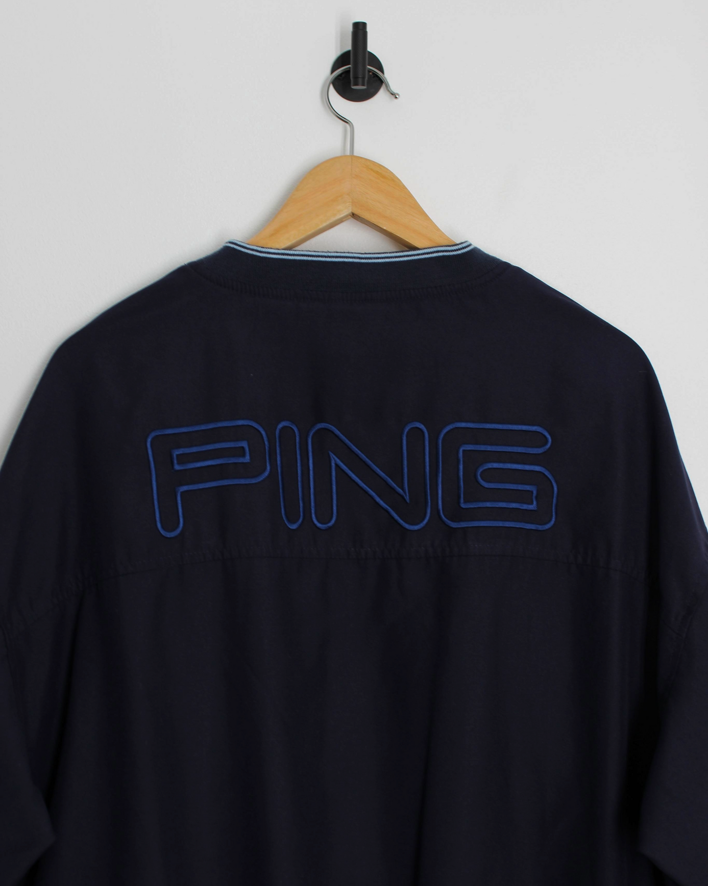 00s Ping Navy/Blue V-Neck Windbreaker (XL)