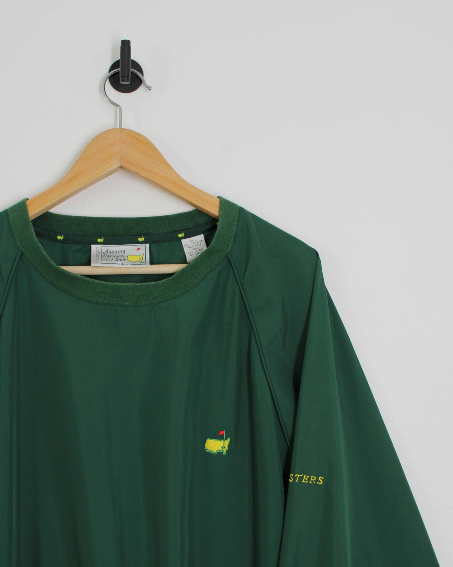 90s Official Masters Slazenger Green Crewneck Windbreaker (L)