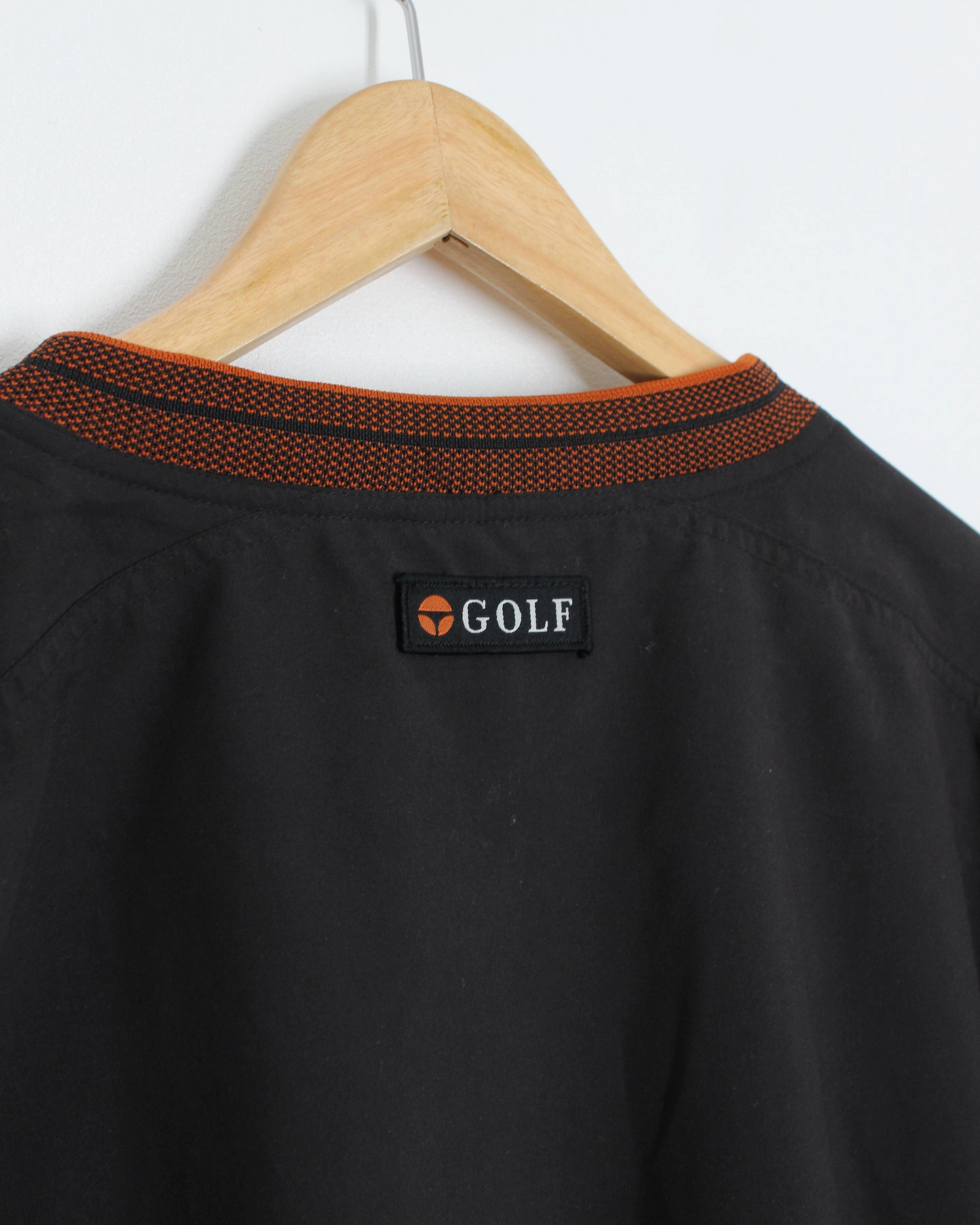 90s TaylorMade Black/Orange V-Neck Windbreaker (XL)