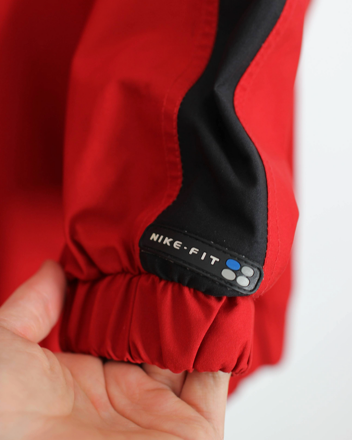 90s Nike Yin Yang Red/Black Half-Zip Windbreaker (L/XL)