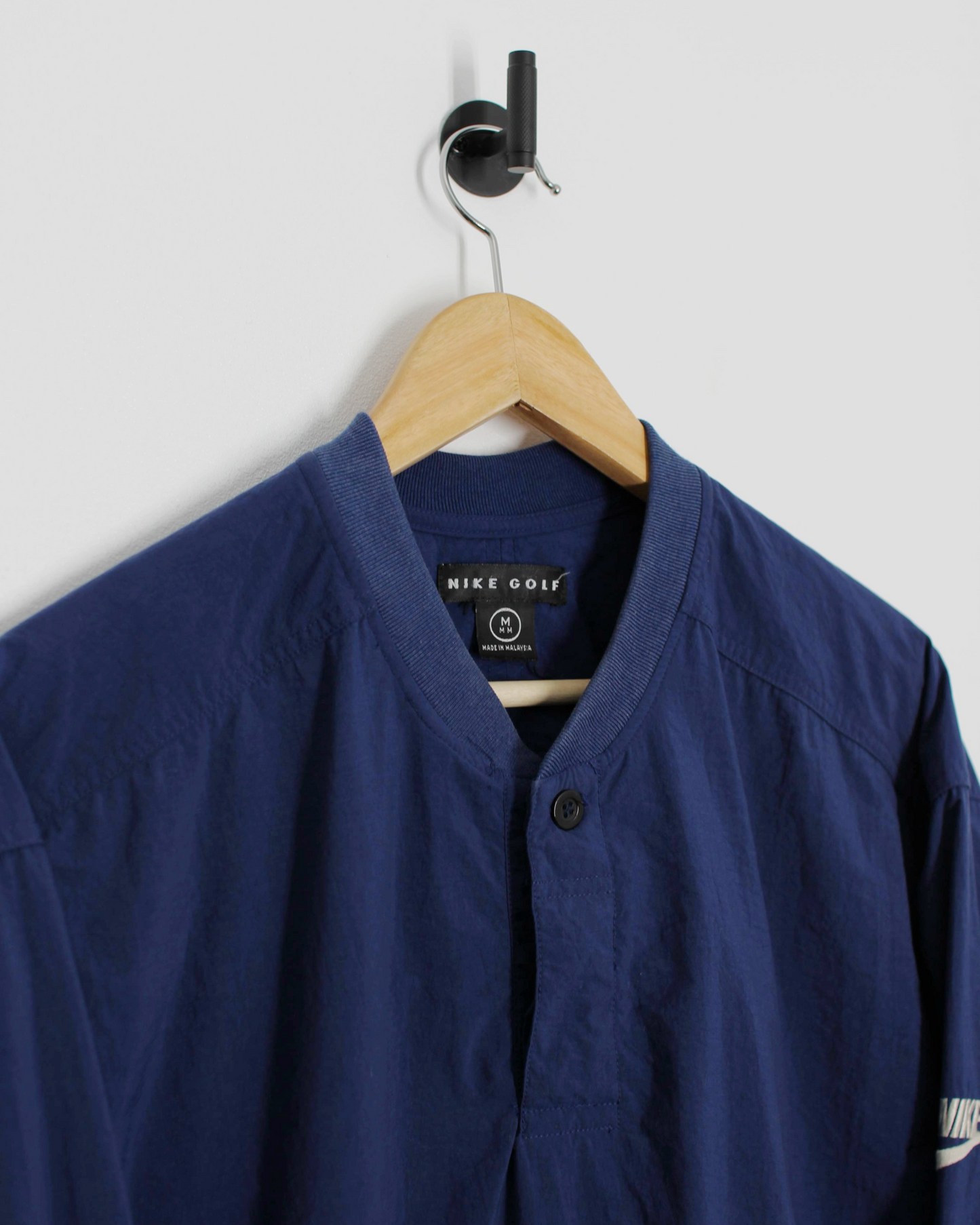 90s Nike Deep Blue Buttoned Windbreaker (M)