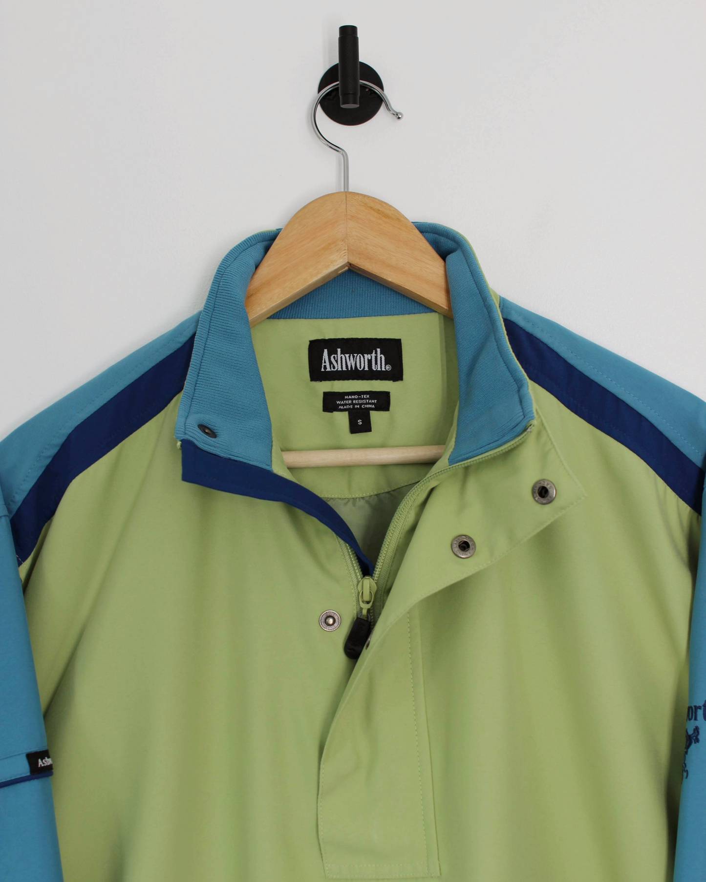 Ashworth Green/Blue Half-Zip Jacket (S)