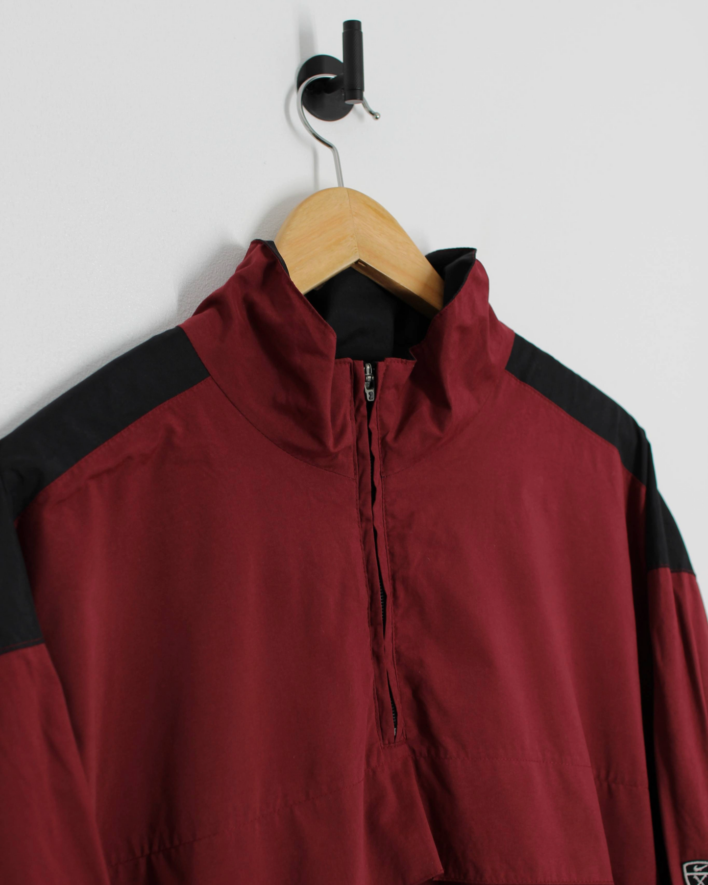 00s Nike Shield Logo Storm-Fit Red/Black Quarter Zip Jacket (XL)