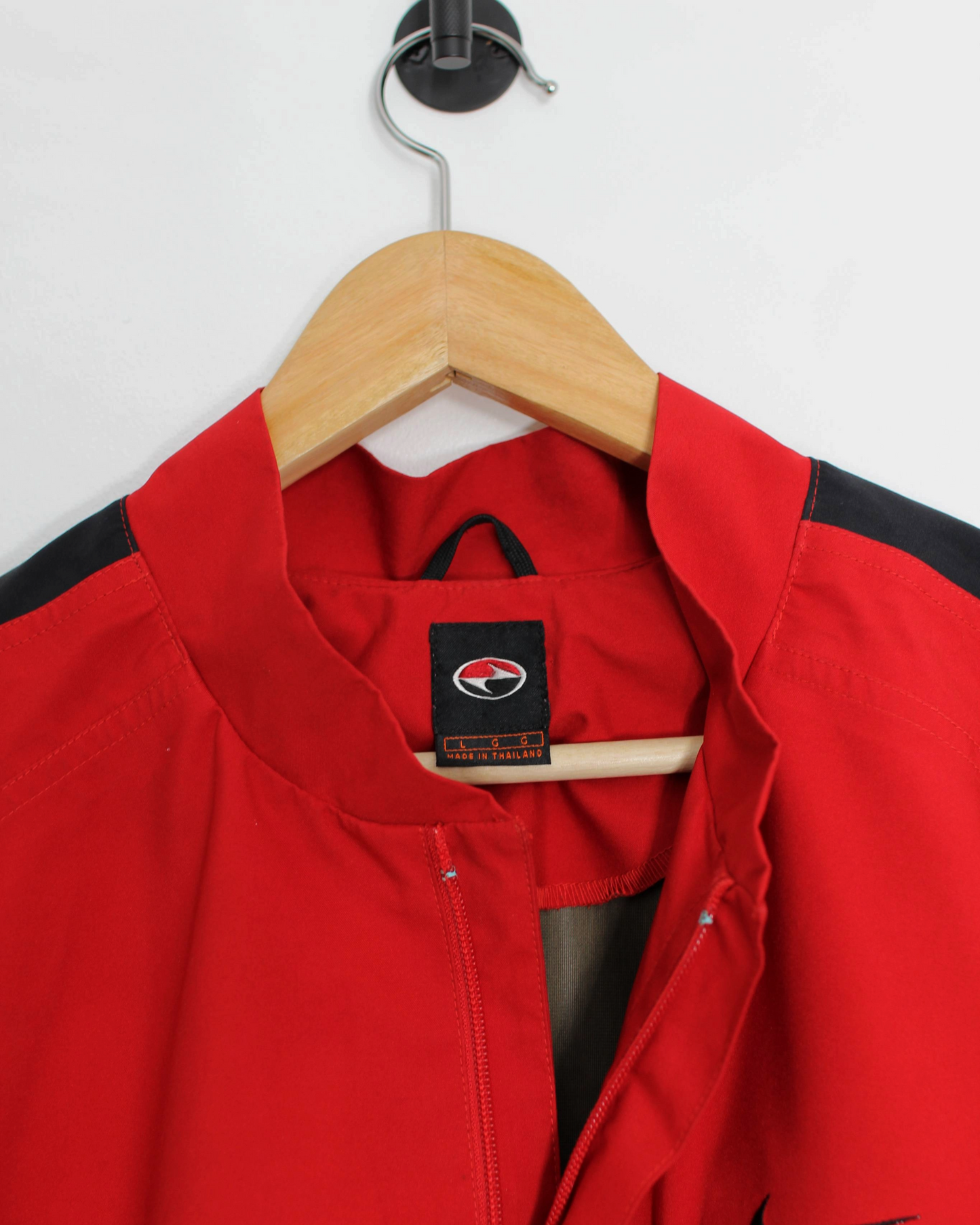 90s Nike Yin Yang Red/Black Half-Zip Windbreaker (L/XL)