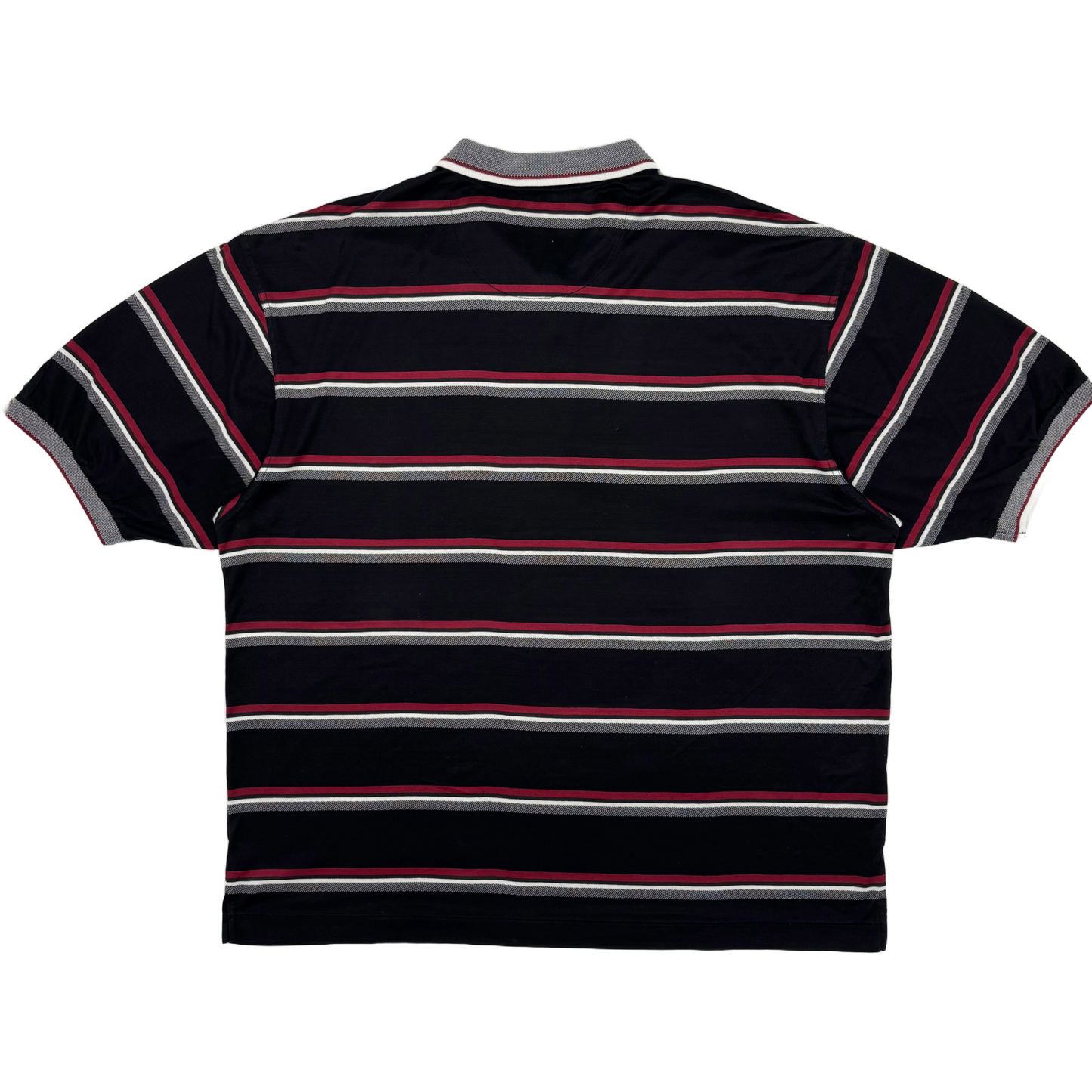 Nike Tiger Woods Red/Black/White Striped Polo-Shirt (L)