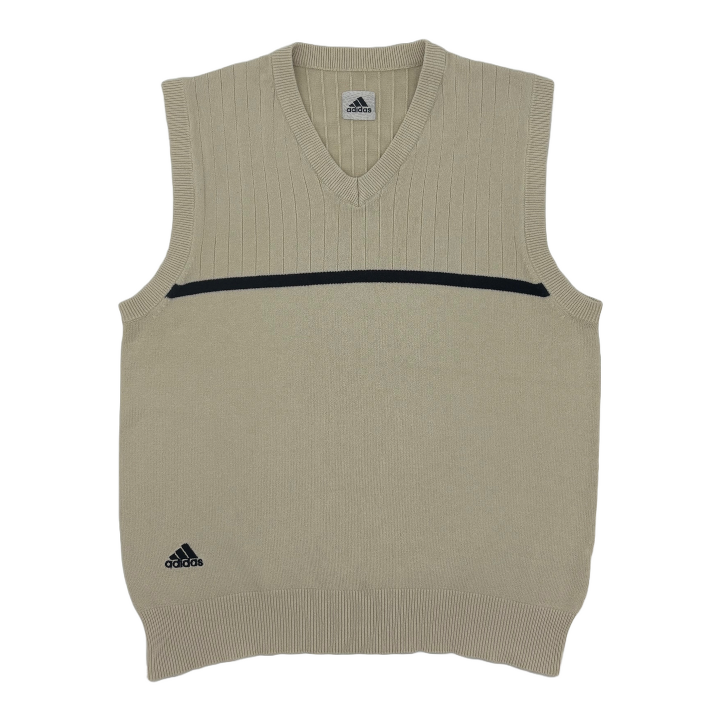 Adidas Beige/Black Golf Vest (S)