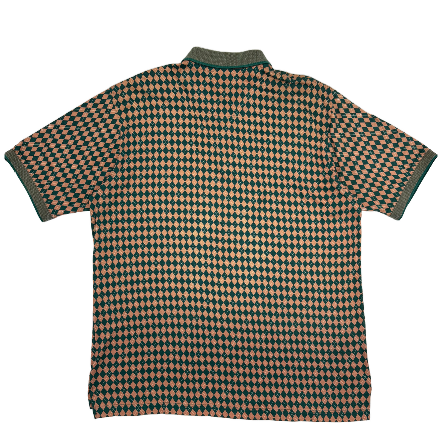 Slazenger Green/Orange Abstract Polo-Shirt (L)
