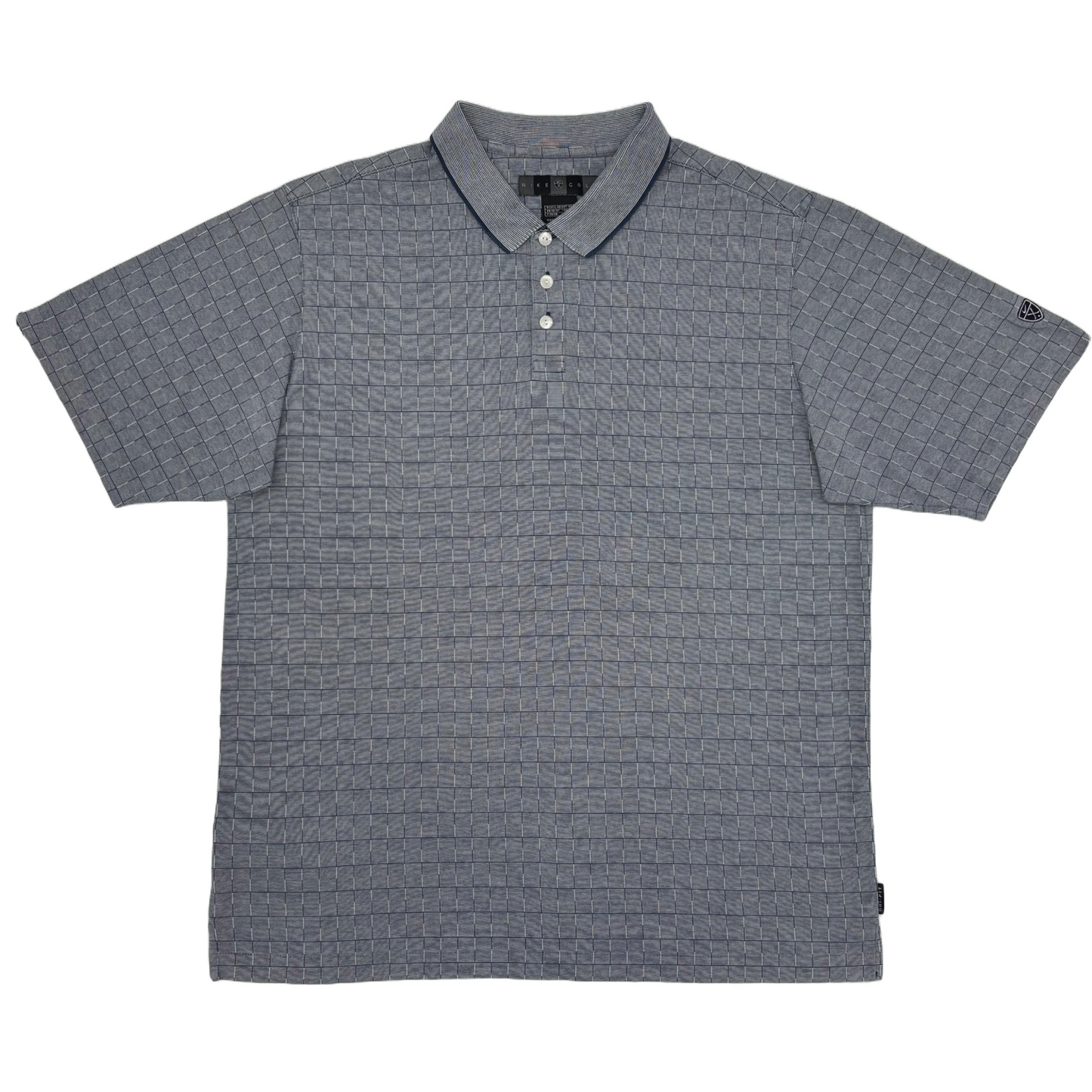 Nike Grey Patterned Polo-Shirt (XL)
