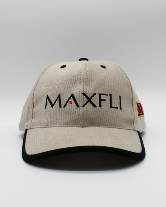 90s MAXFLI Cream & Black Cap