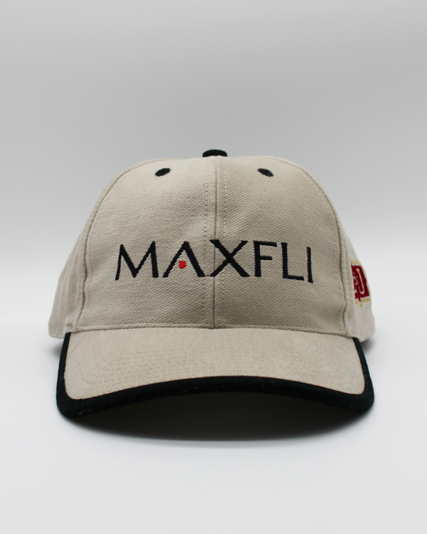 90s MAXFLI Cream & Black Cap