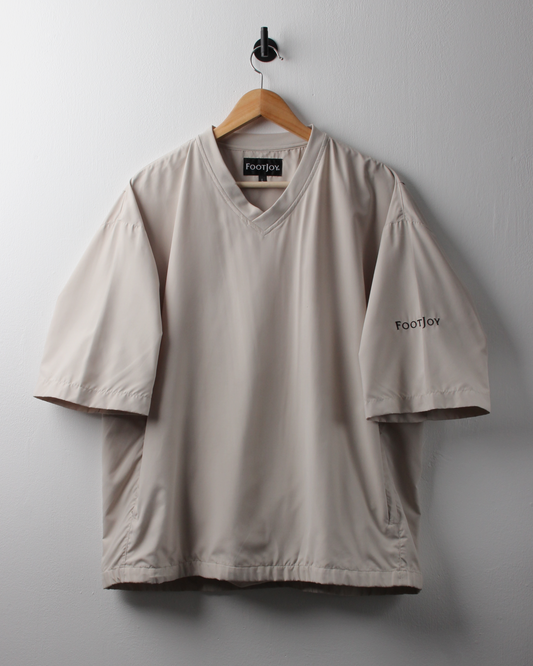 00s FootJoy Cream Short Sleeve Windbreaker (L)