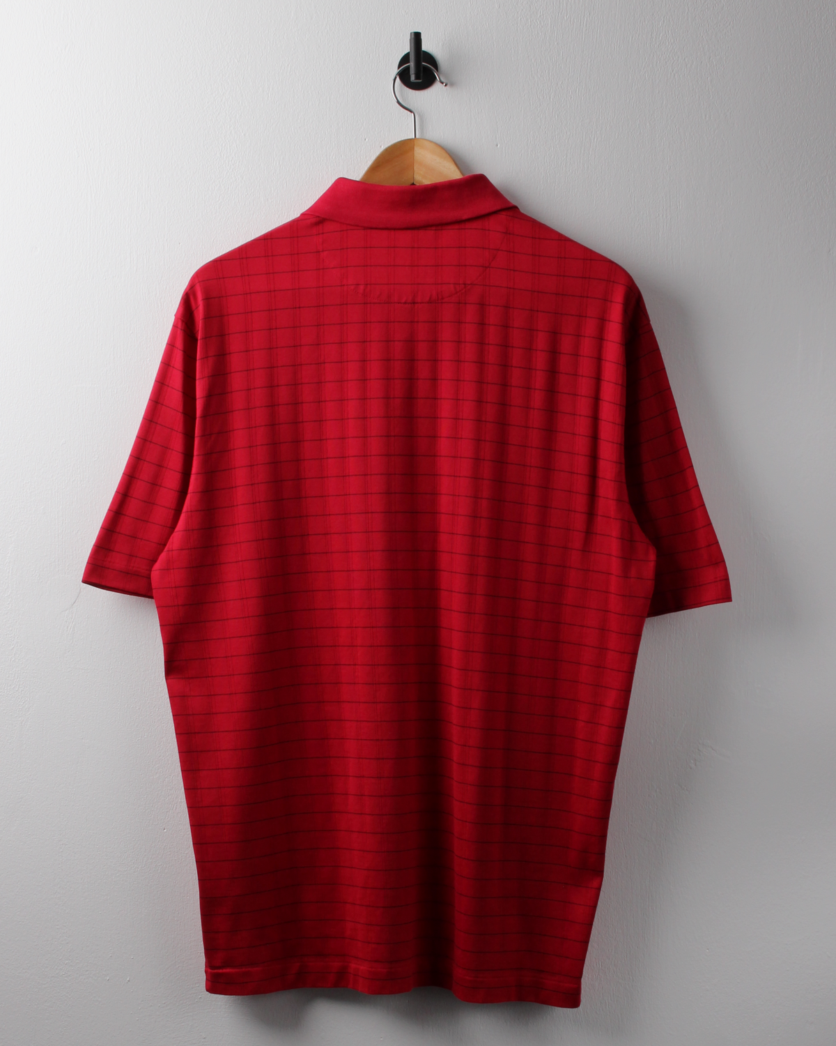 00s Nike Tiger Woods Collection Red Chequered Polo (M)