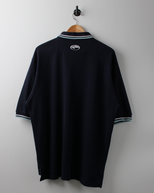 90s Nike Tiger Woods Yin Yang Navy Zipped Polo (L)
