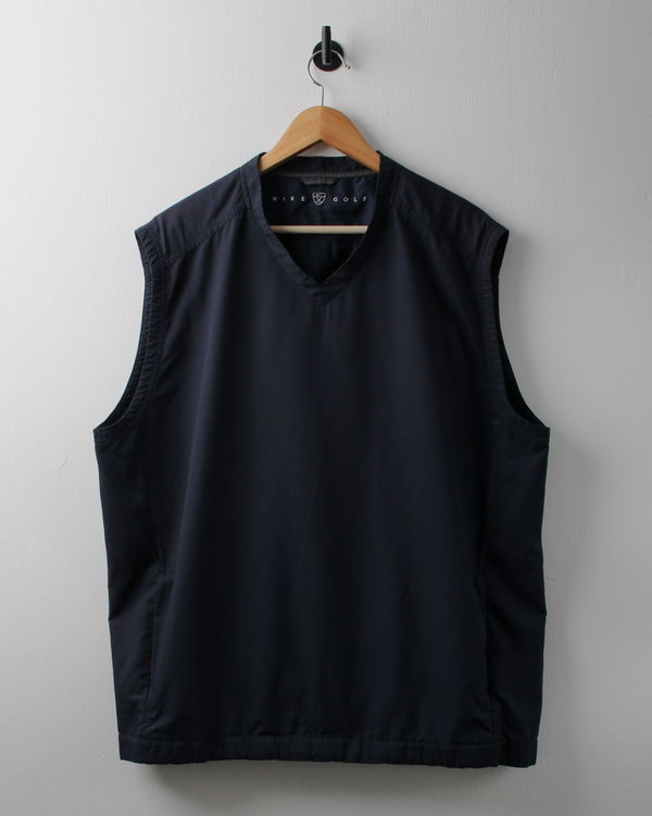 00s Nike Navy Windbreaker Golf Vest (XL)