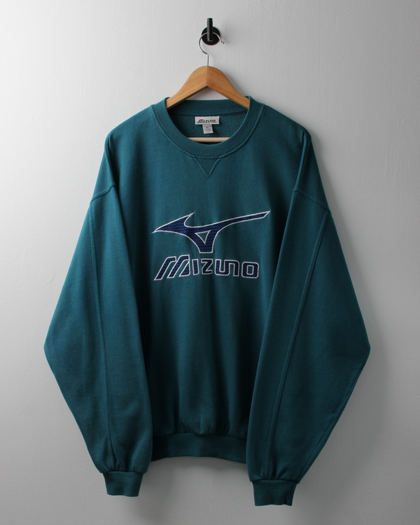 90s Mizuno Teal & Blue Graphic Sweatshirt (L)