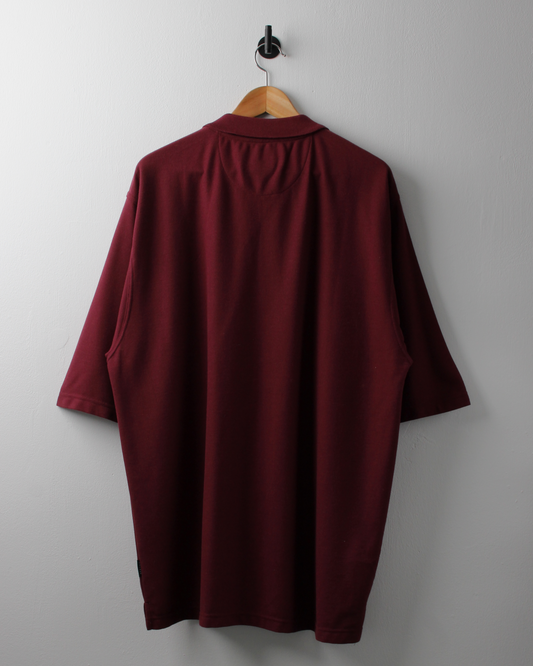 00s Nike Burgundy Striped Polo (XL)