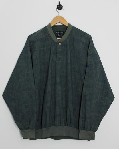 90s Nike Green Abstract Buttoned Windbreaker (L)