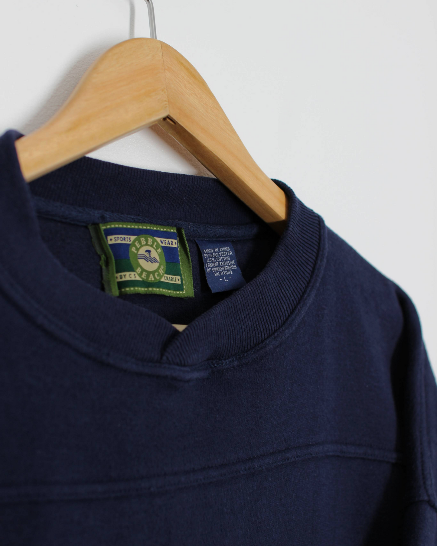 90s Pebble Beach Navy Graphic Sweatshirt (L)