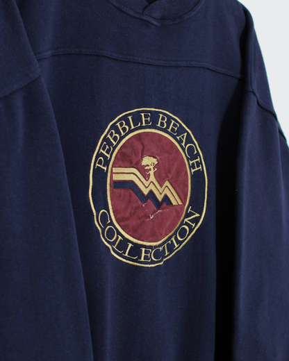 90s Pebble Beach Navy Graphic Sweatshirt (L)