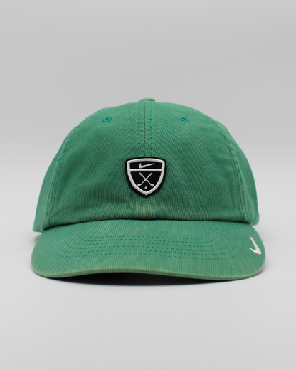 00s Nike Shield Logo Green Textured Cap with Tags