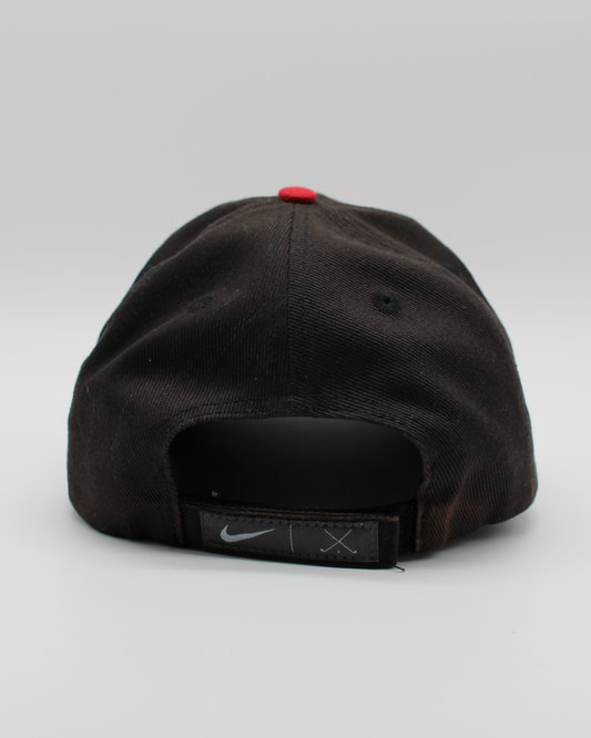 90s Nike Tiger Woods Yin Yang Red & Black Metal Swoosh Cap
