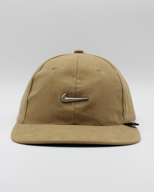 00s Nike Tiger Woods Mustard Yellow Metal Swoosh Cap