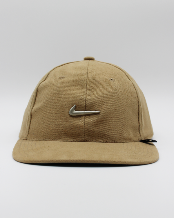 00s Nike Tiger Woods Mustard Yellow Metal Swoosh Cap